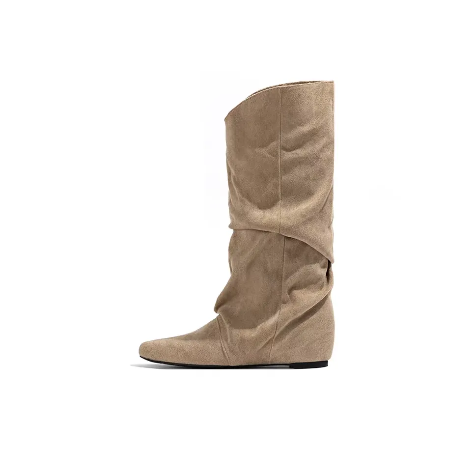 MXGM Колено Высокие сапоги Абрикос Женские