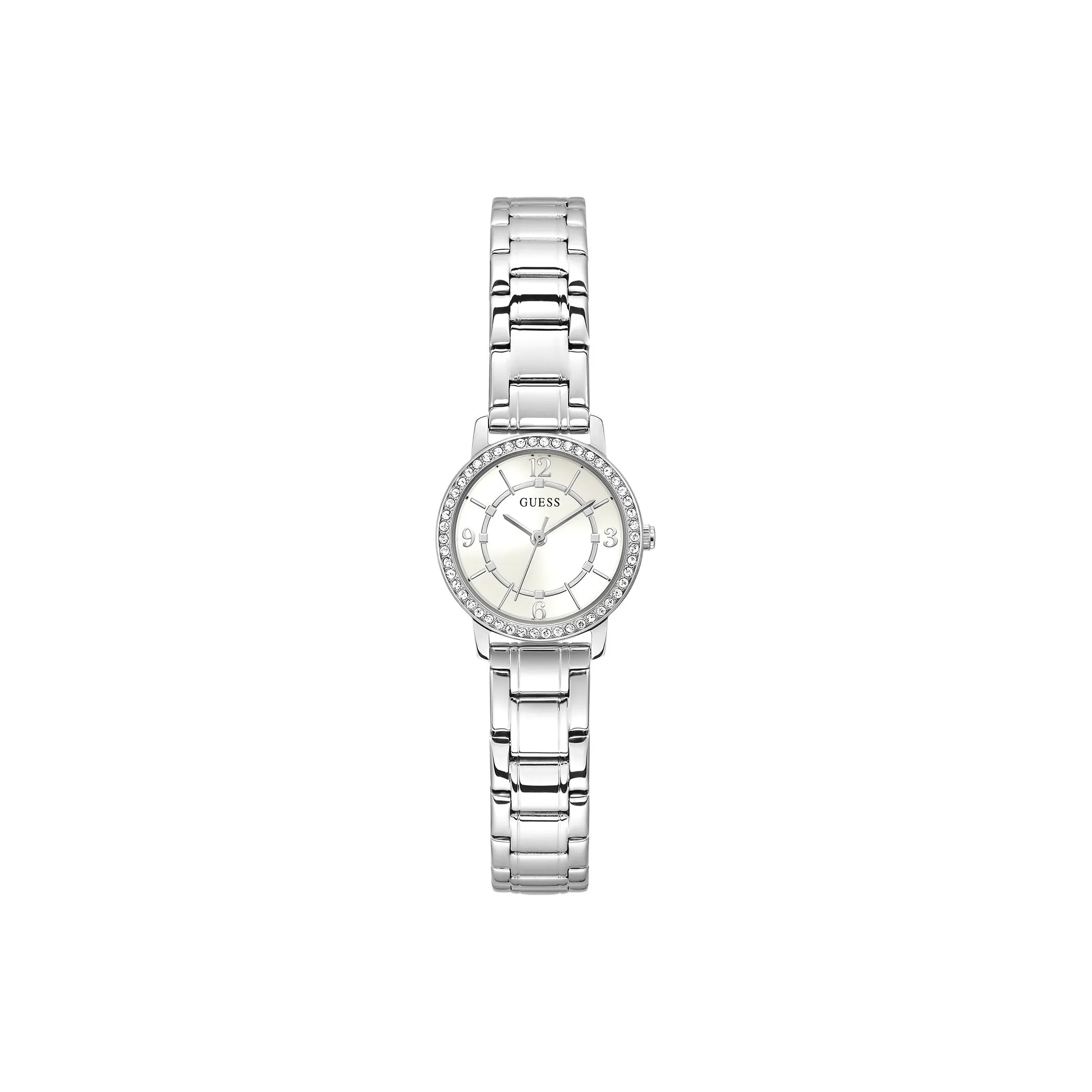 GUESS Women's Watch Кварцевый механизм Стальной ремешок 28 мм Серебристый циферблат