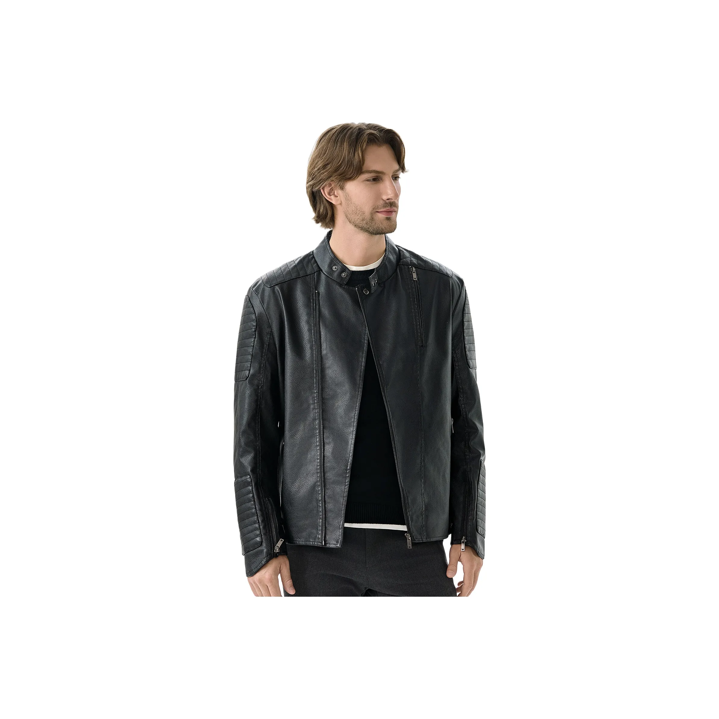 Paddy Julia Кожа Куртка Куртка Унисекс