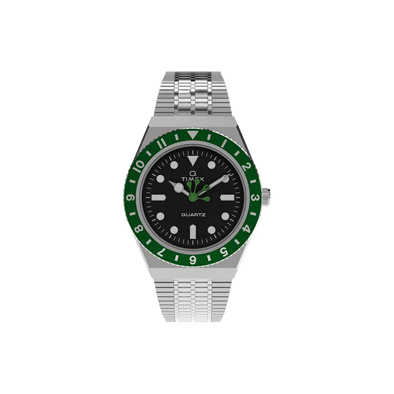 TIMEX Кварцевые часы механизм ремешок из нержавеющей стали 38 мм синий циферблат унисекс