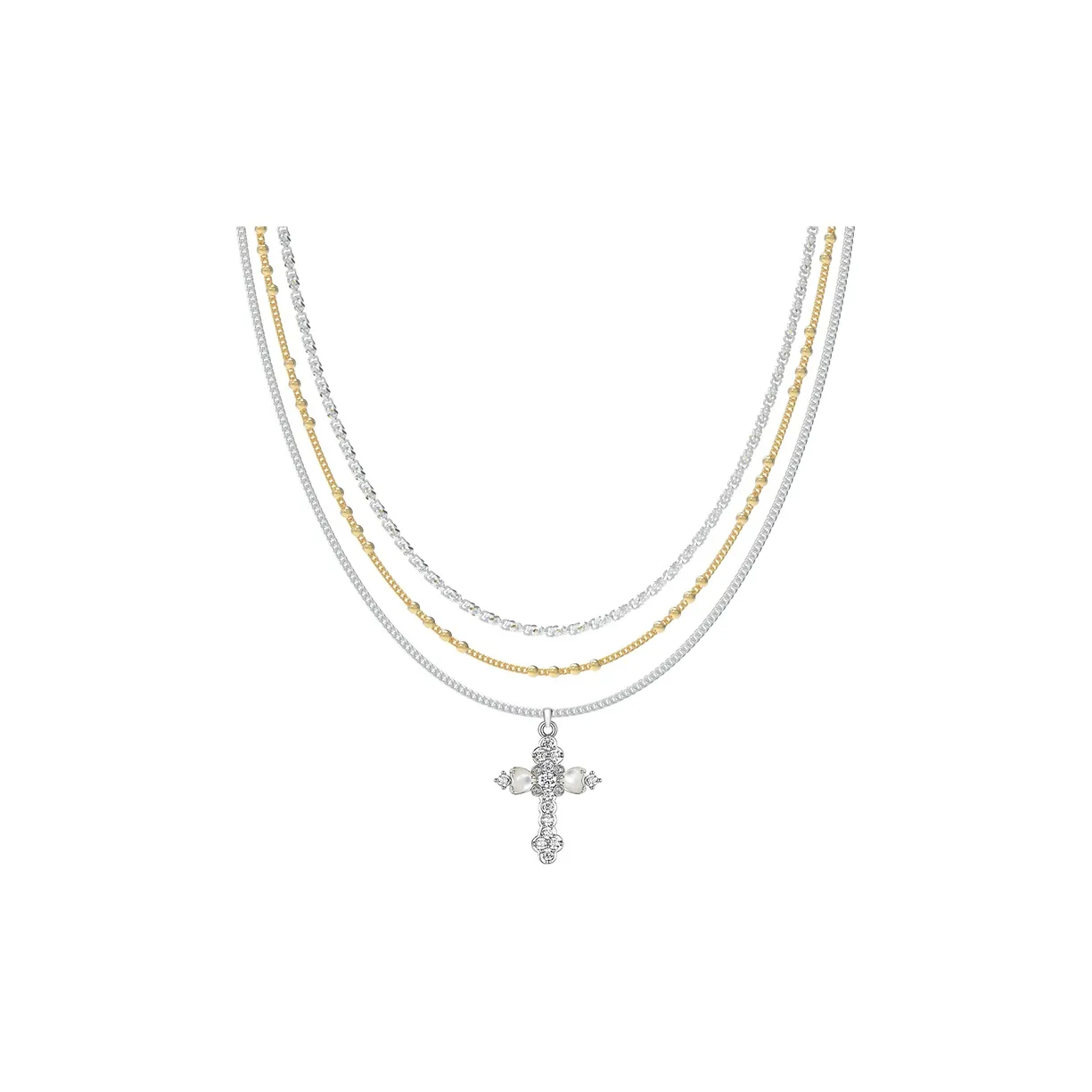 SUN HUNTER Белое золото с покрытием медный каратное золото + белый перламутр + циркон ожерелья женские золото серебристый + белый