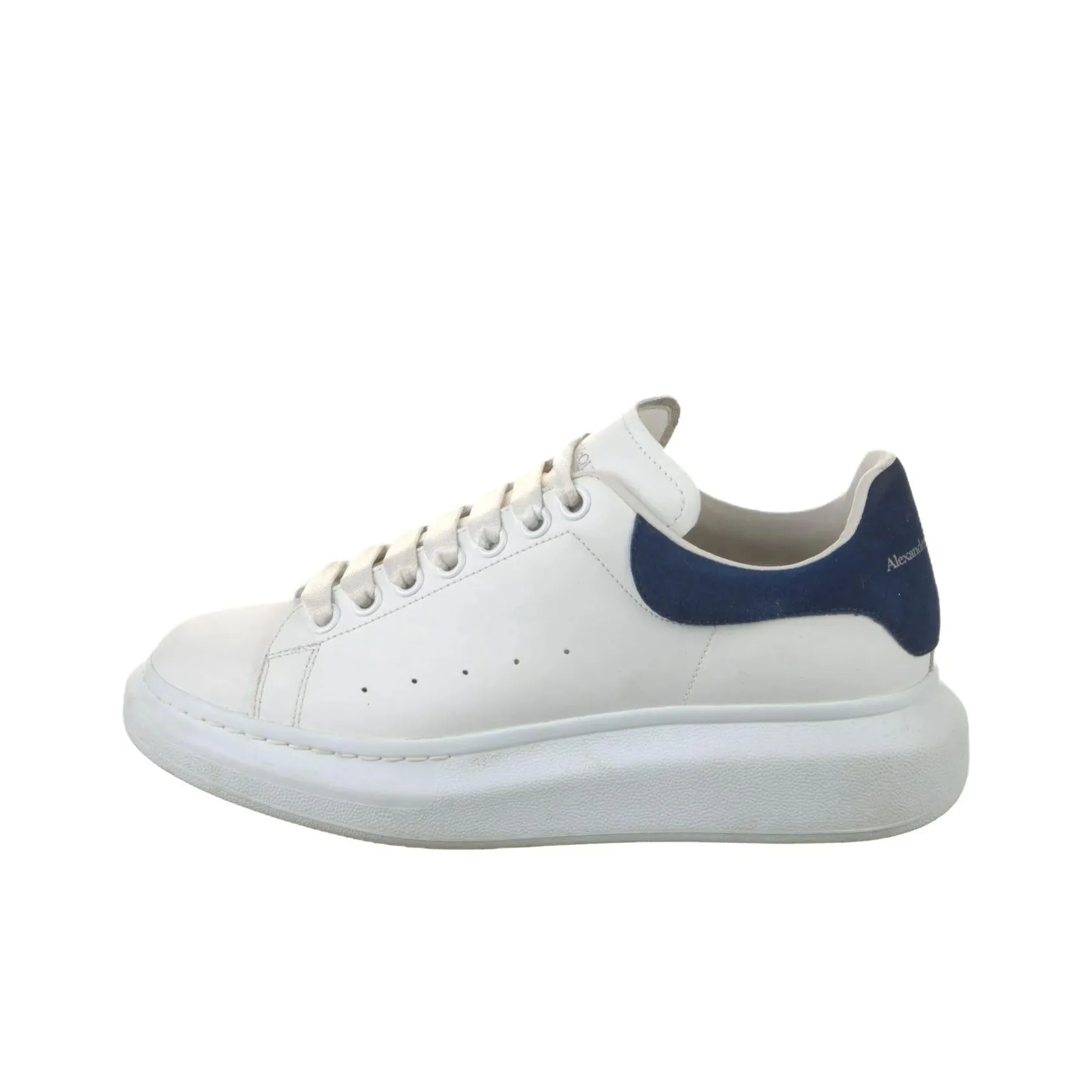 Alexander McQueen Oversized Double Heel White Navy Light Blue