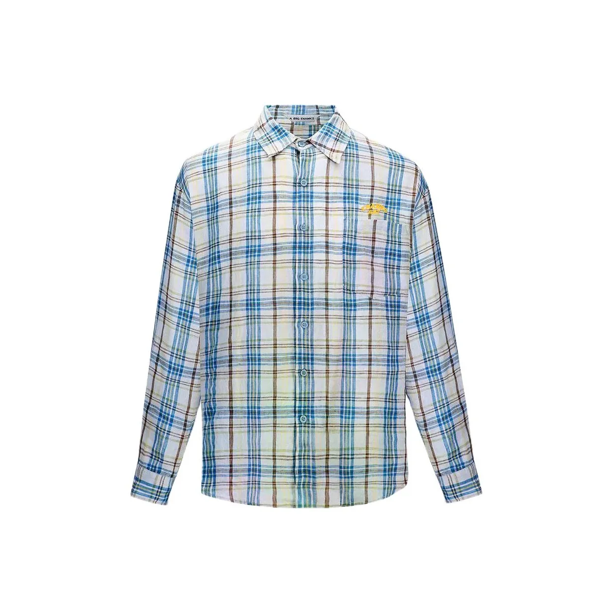 Abigthanks Небесно-синяя клетка Унисекс Рубашки