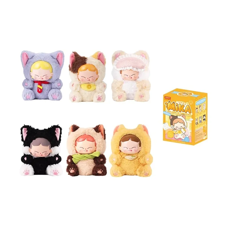 TOYCITY MIKA CAFE Открыто для бизнеса Милый Мягкая игрушка Резиновая кукла Слепые коробки Один Mystery Коробка Целая коробка 6 шт