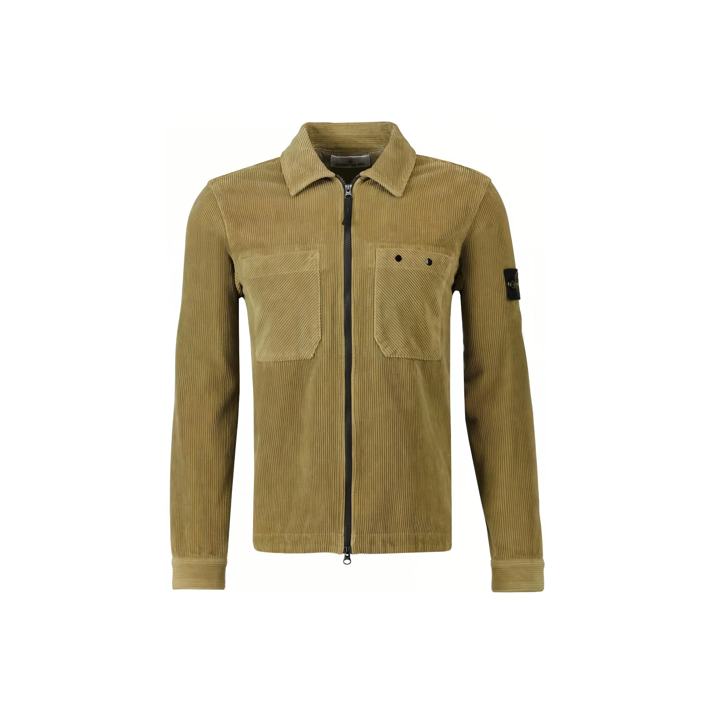STONE ISLAND Logo Patch Corduroy Overshirt