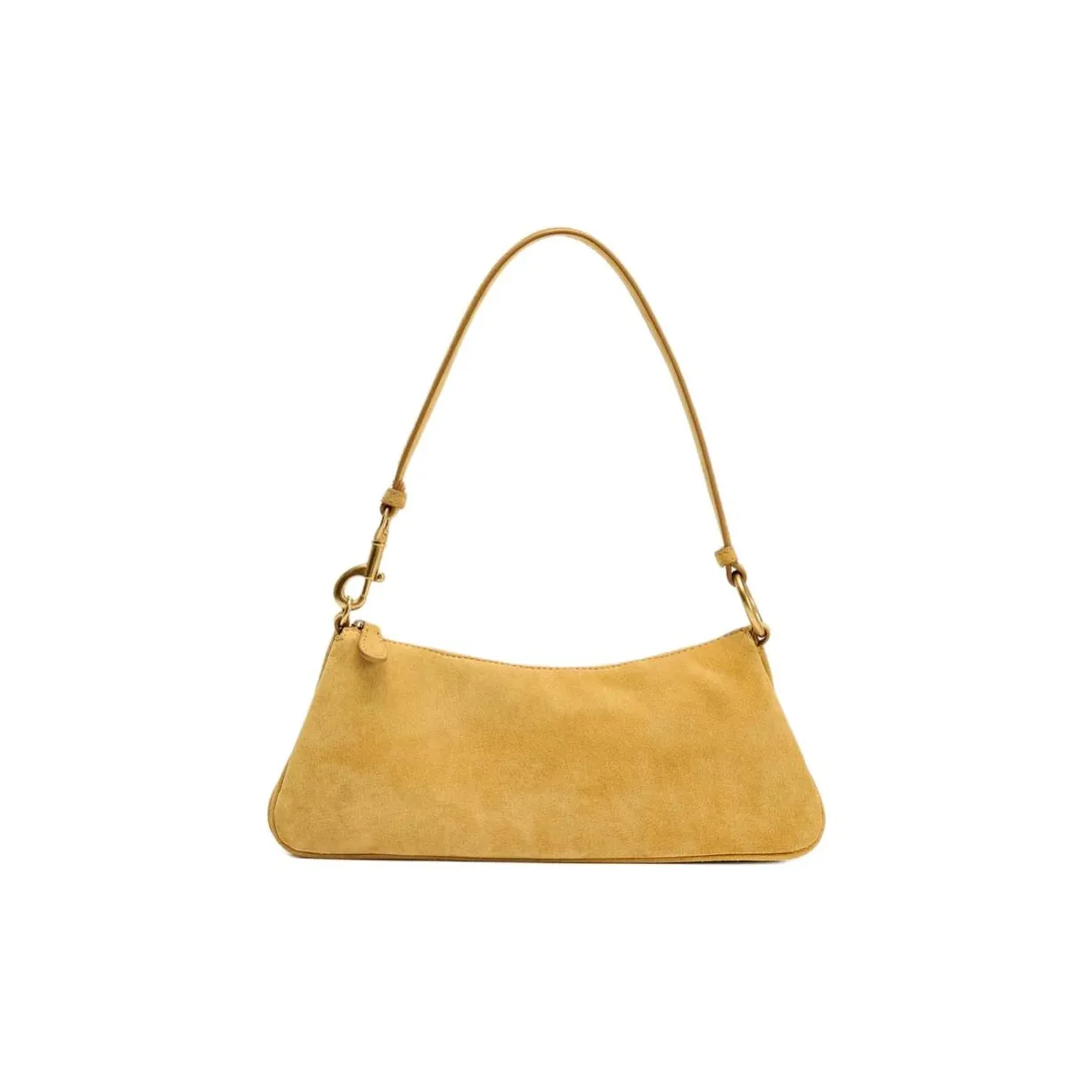 ZARA Кожа Сумка Сумка через плечо Стандартная Женская Горчично-желтая