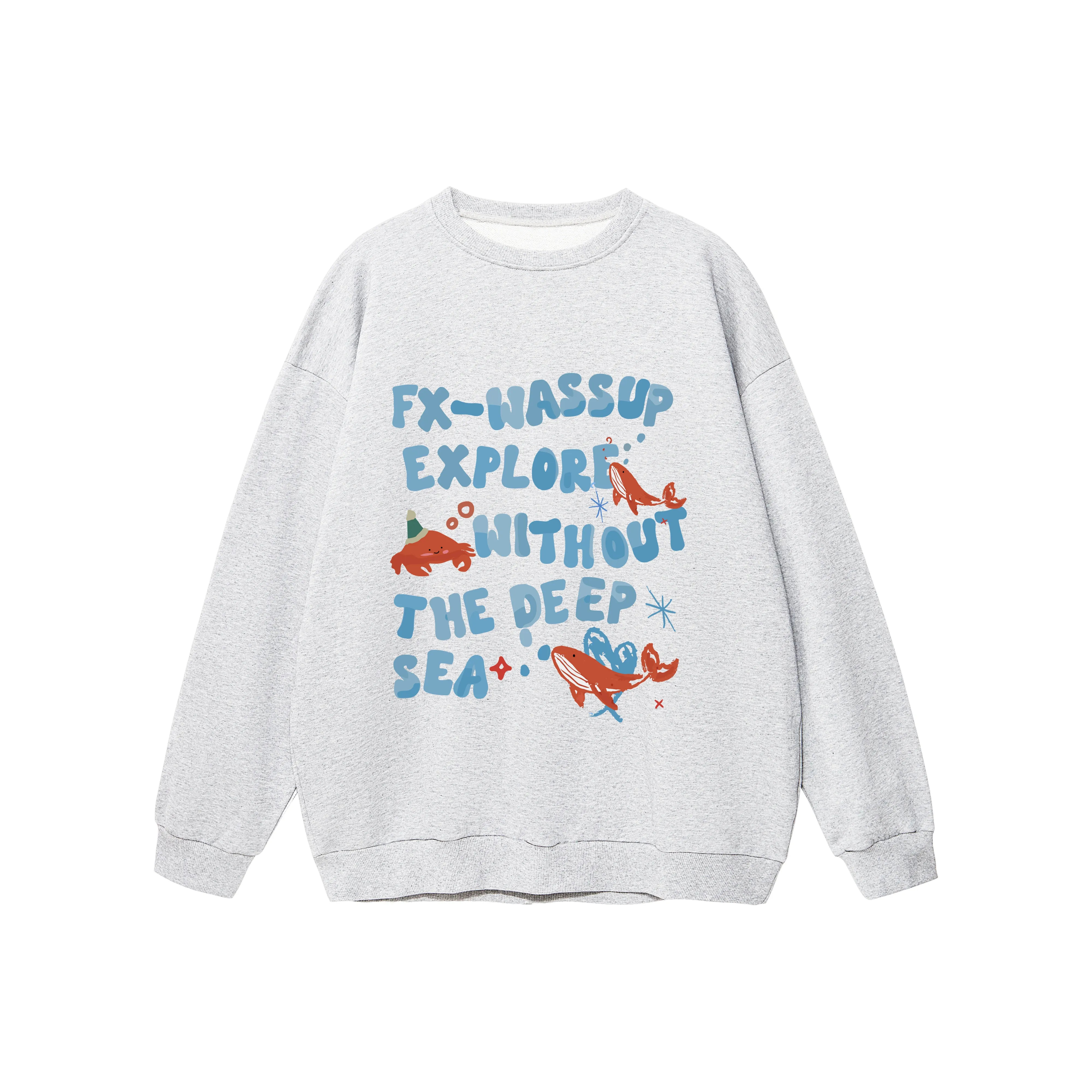 Coliy Girl Casual Loose Fit Утолщенный и с флисовой подкладкой Длинный рукав Пуловер Свитшот с круглым вырезом Женские