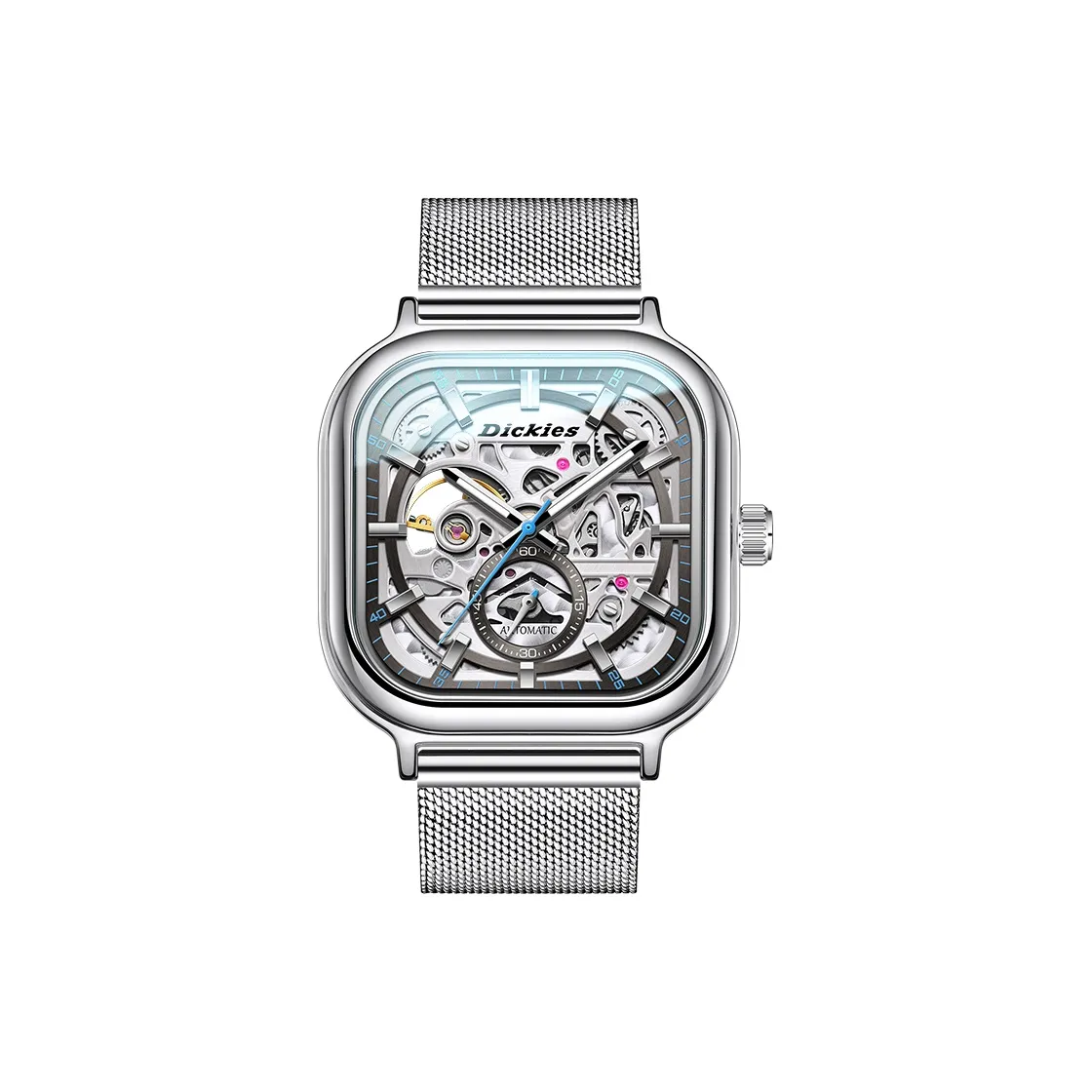 Dickies City Outdoor Collection Механические автоматические часы стальной ремешок серебристый циферблат унисекс