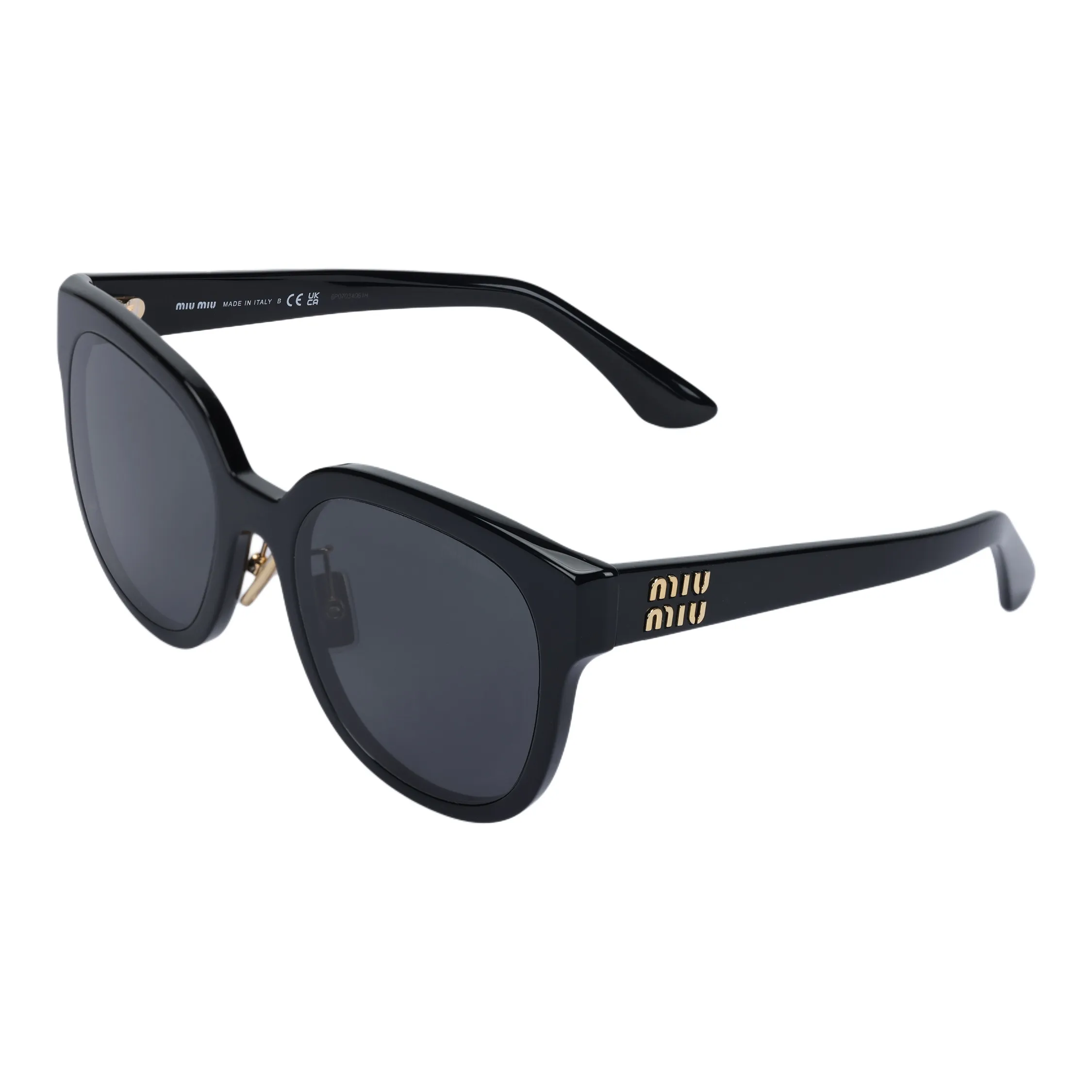 MIU MIU Квадратные Солнцезащитные Очки Женские Черные