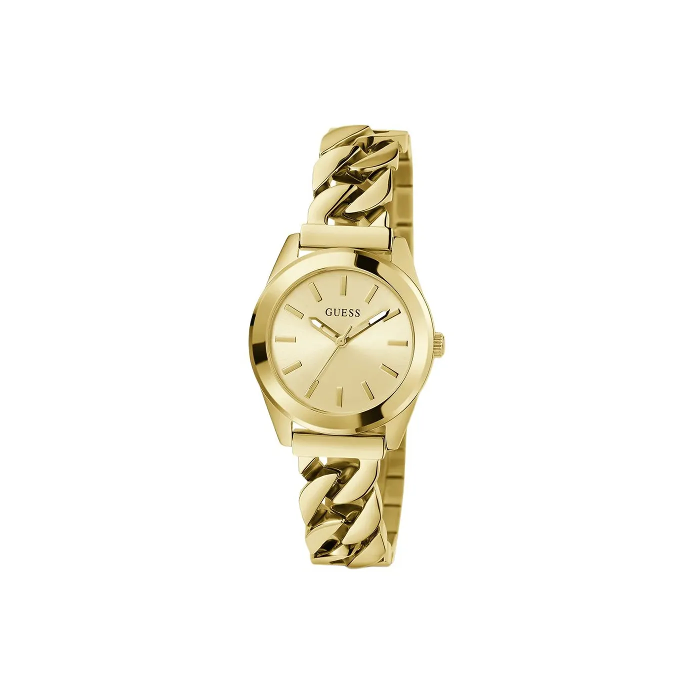 GUESS Женские часы Кварцевый механизм корпус из нержавеющей стали ремешок 32 мм золотистый циферблат