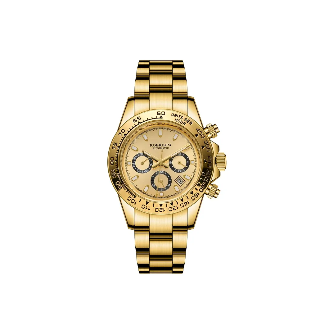 ROERDUM Ditan Collection Kindey Механические часы Стальной ремешок Мужские часы Бежевый циферблат