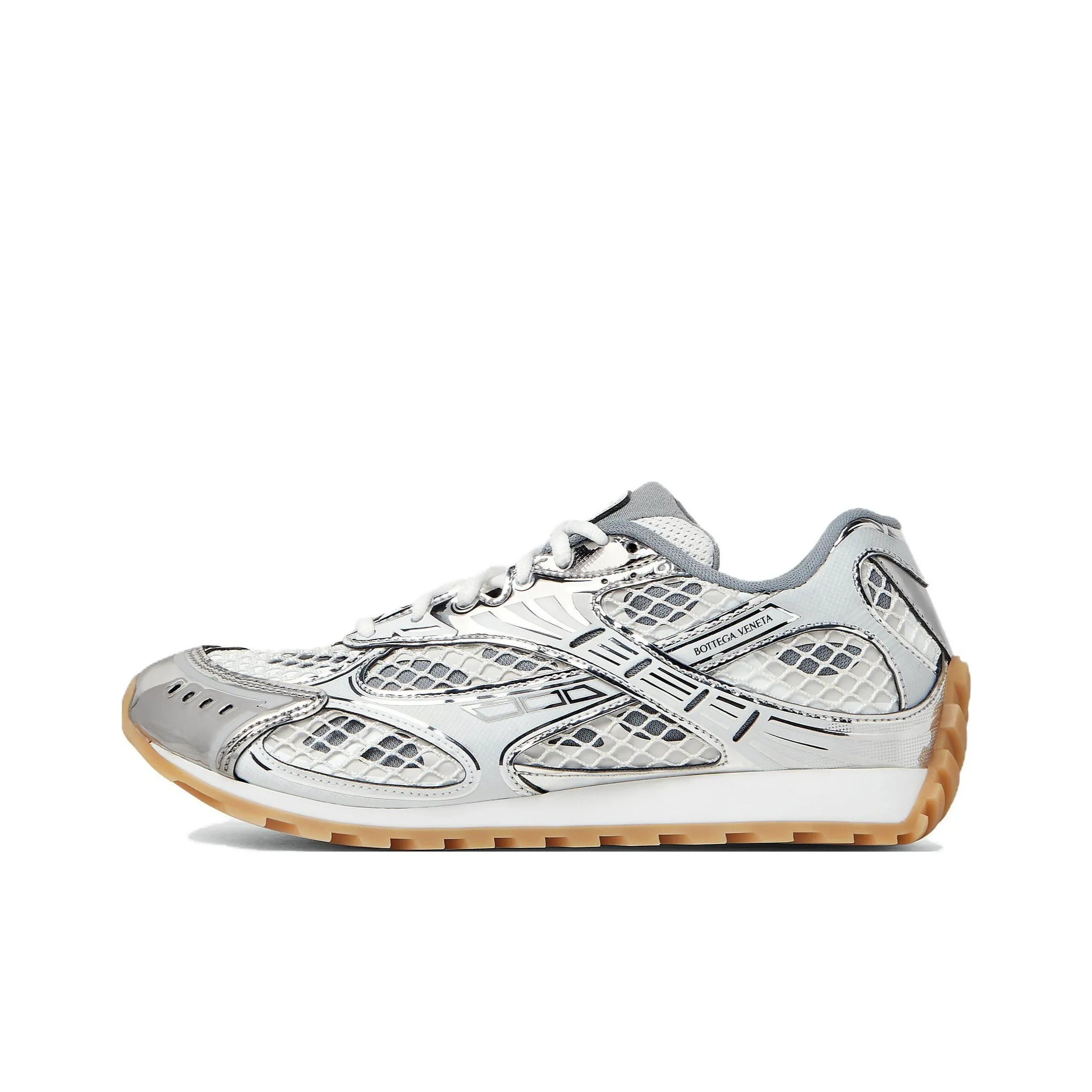 Bottega Veneta Orbit Silver White Women's