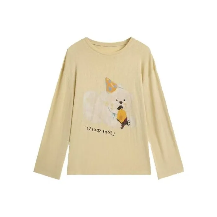 EMDPN Корейский стиль Свободный крой Защита от солнца Универсальный Круглый вырез Рубашка Женская