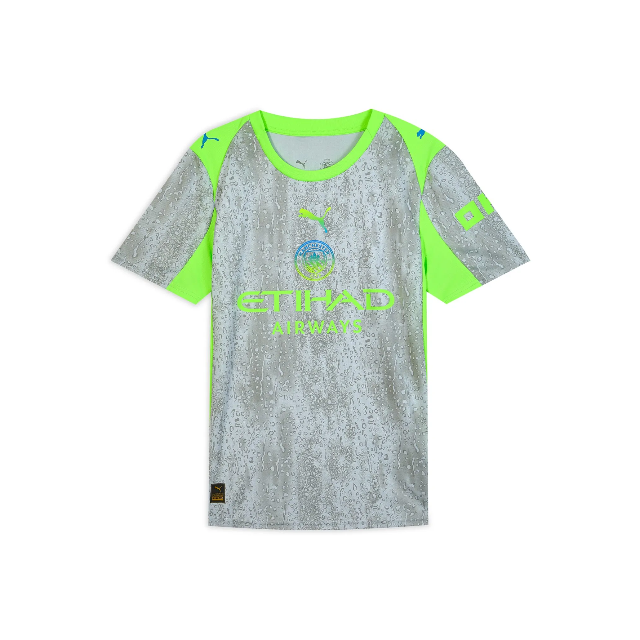 PUMA Manchester City F.C. Футболка Мужская Небесно-голубая Зеленая 03