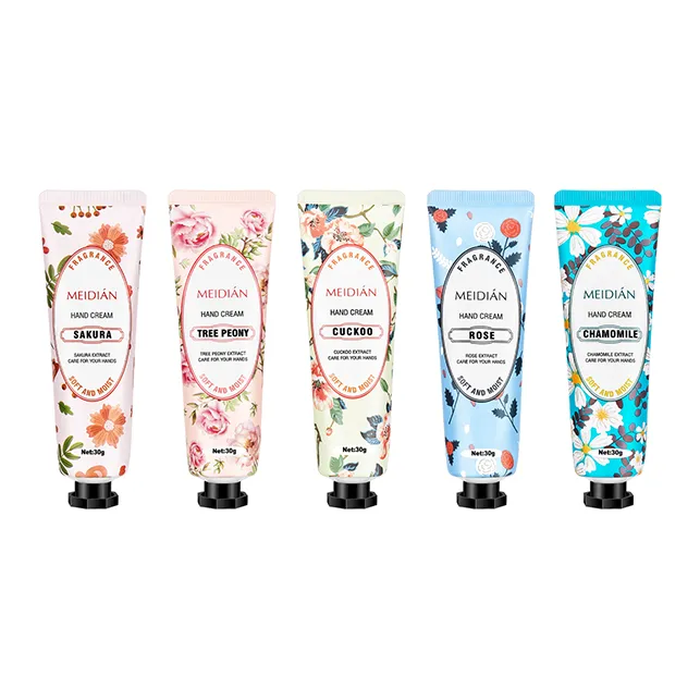 ADMD Свежий Цветочный Дизайн Аромат Крем для Рук Hydrating Освежающий Увлажняющий Ароматический Hydrating Устойчивый к Растрескиванию 30г * 5 Штук Сумка