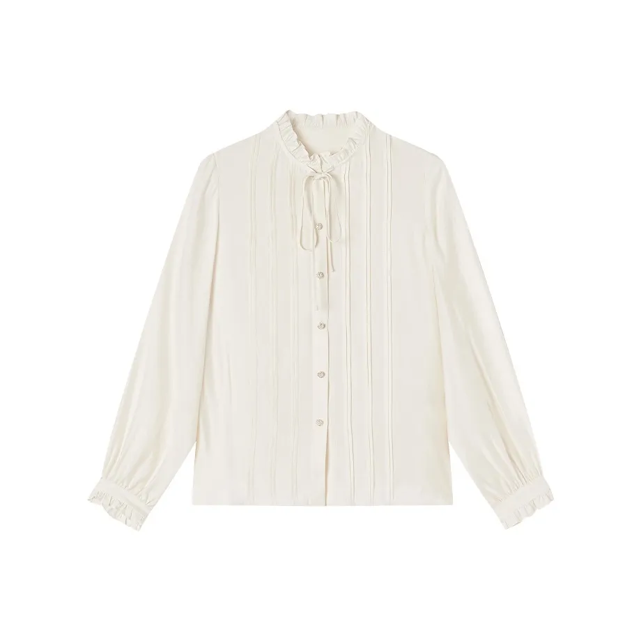 XIANGYING Цапельно-белый Женские Рубашки