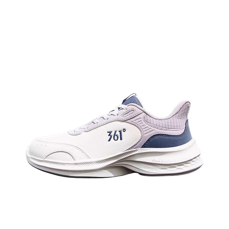 361° Амортизация Водонепроницаемое Покрытие Низкий Топ Повседневные Беговые Кроссовки Женские Белый Фиолетовый