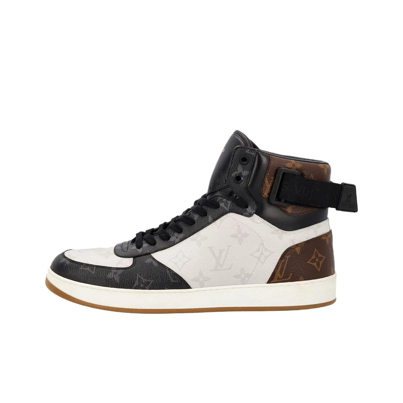 LOUIS VUITTON Rivoli Sneaker Boots 'Patched White Monogram'