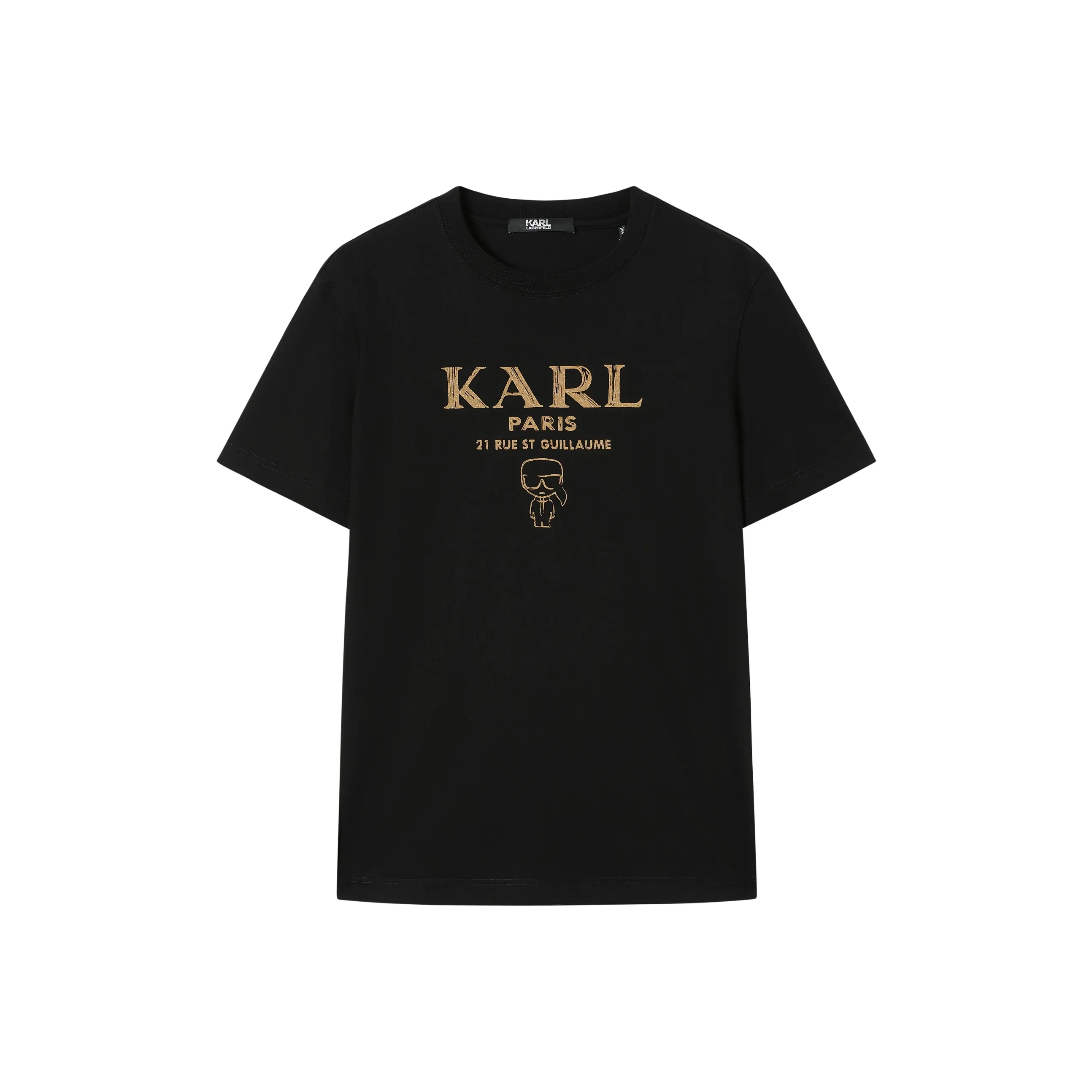 Karl Lagerfeld SS25 T-Shirt Унисекс Черный Золото