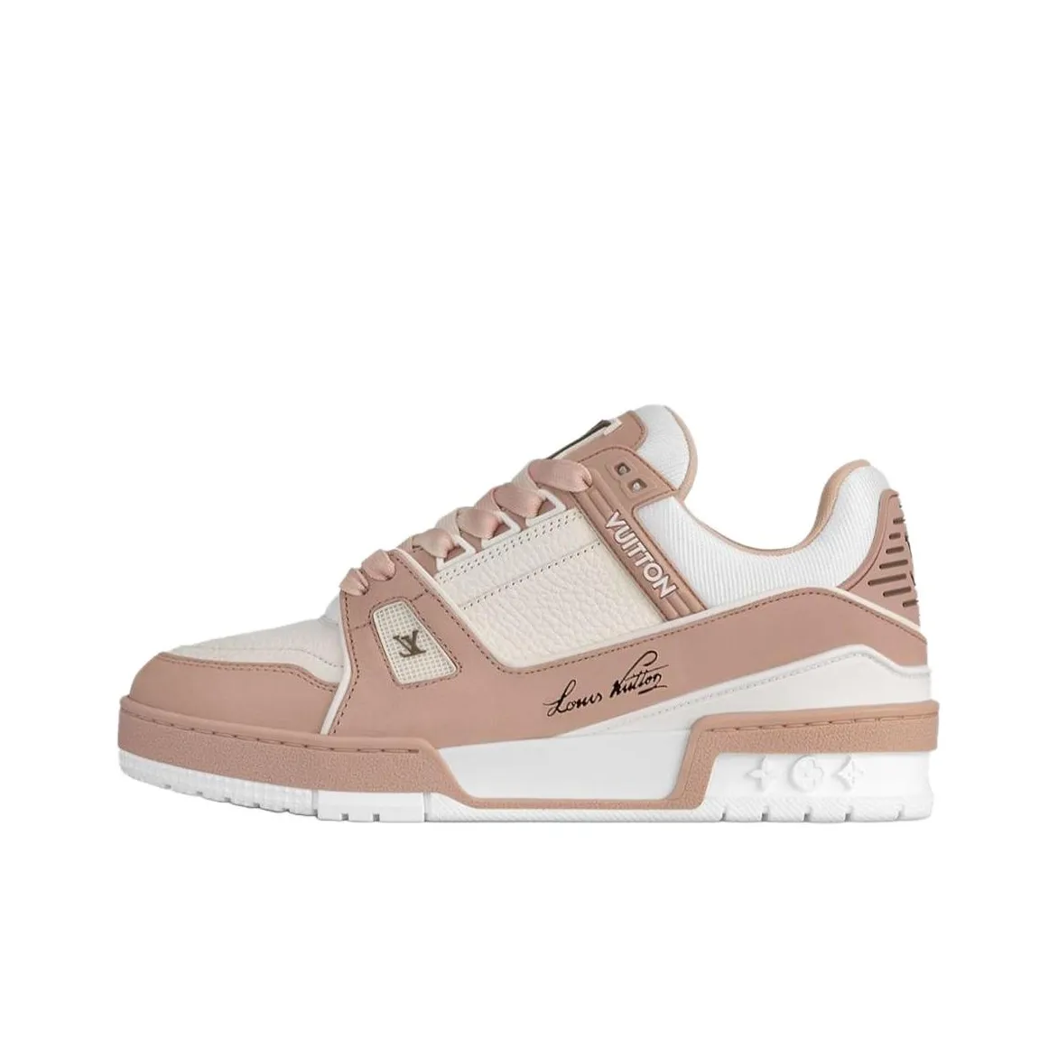 LOUIS VUITTON Trainer Low Top Skateboard Shoes Women's Pink White