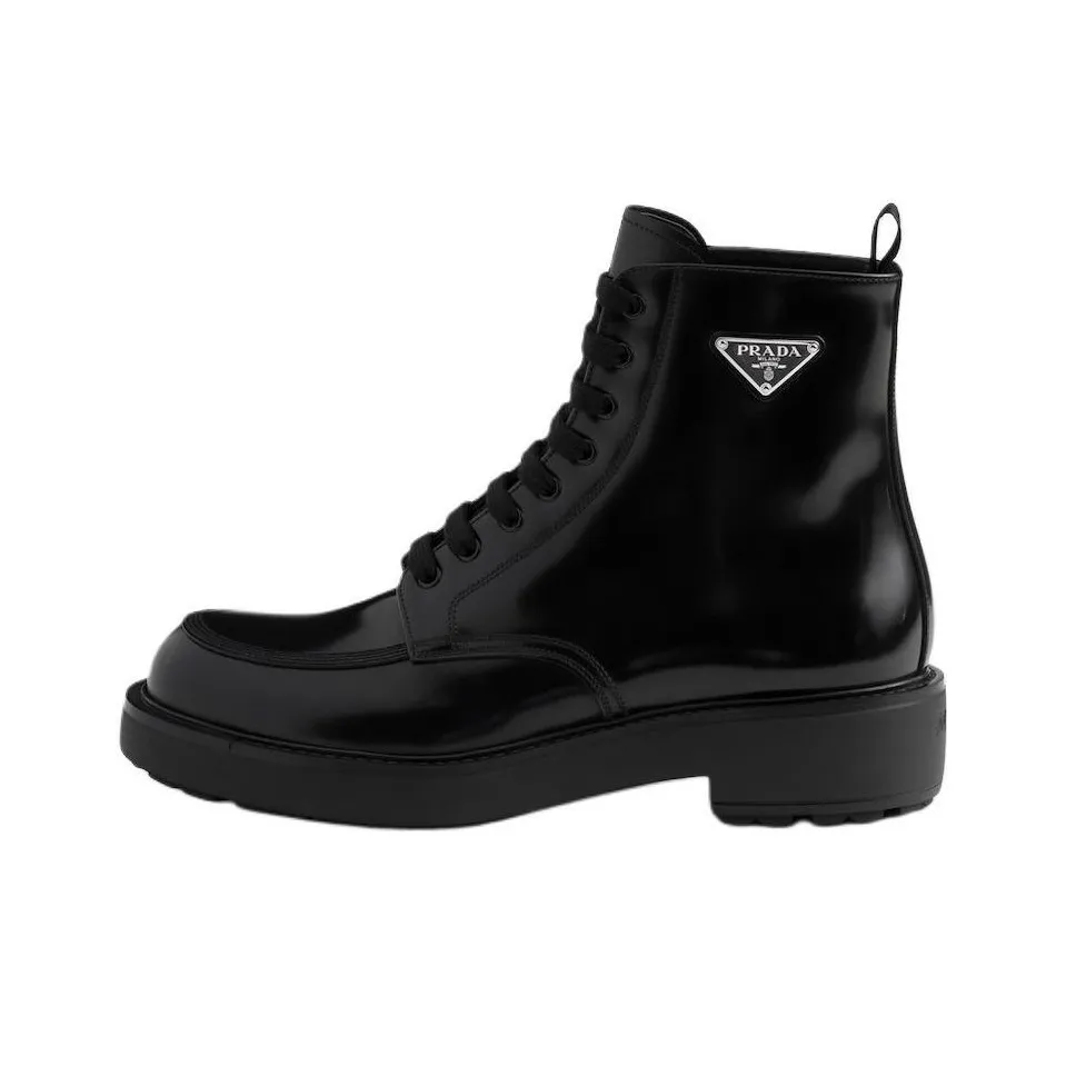 PRADA Ankle Boots 5cm Men's Black