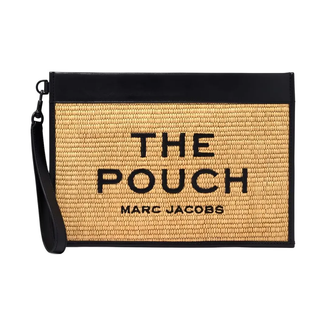 MARC JACOBS Хлопок Напульсник Клатч Большой Женский Песочно-бежевый Желтый Черный