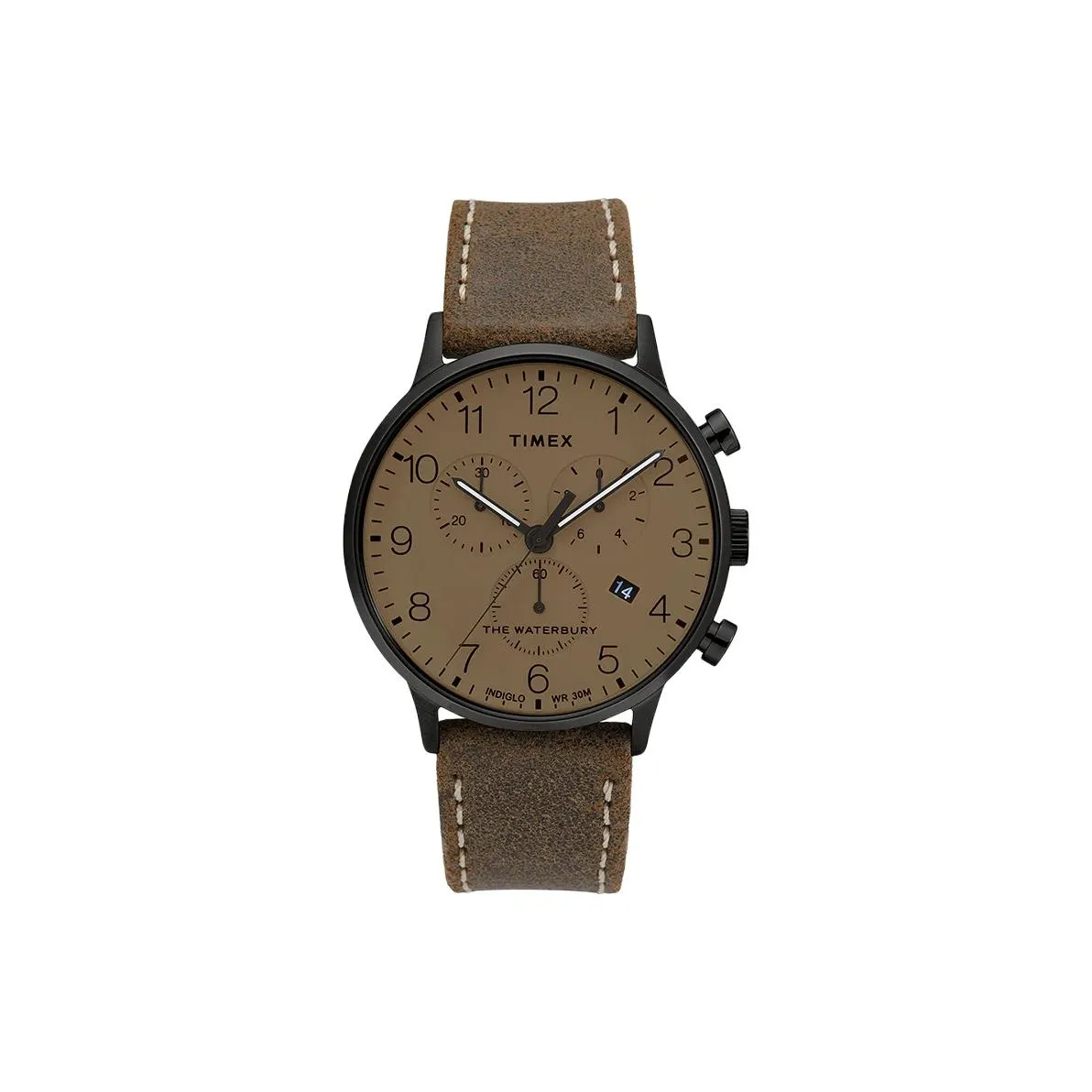 TIMEX WATERBURY Collection Наручные часы Кварцевый механизм Кожаный ремешок 40 мм Кофейный циферблат Унисекс
