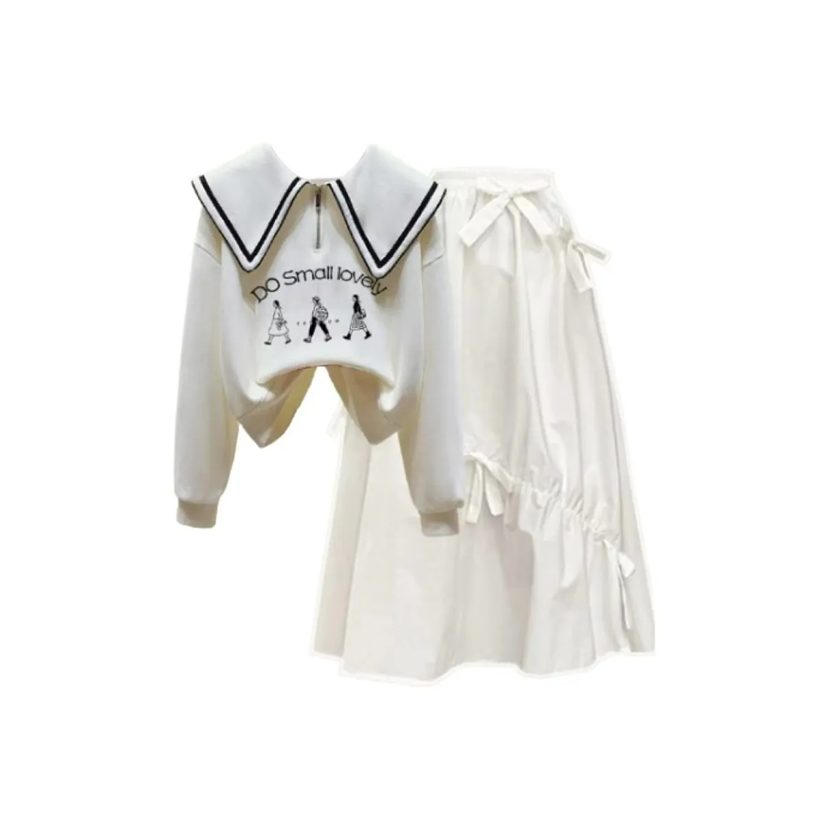 ACJL Топ + Юбка средней длины двухкомпонентный комплект для женщин