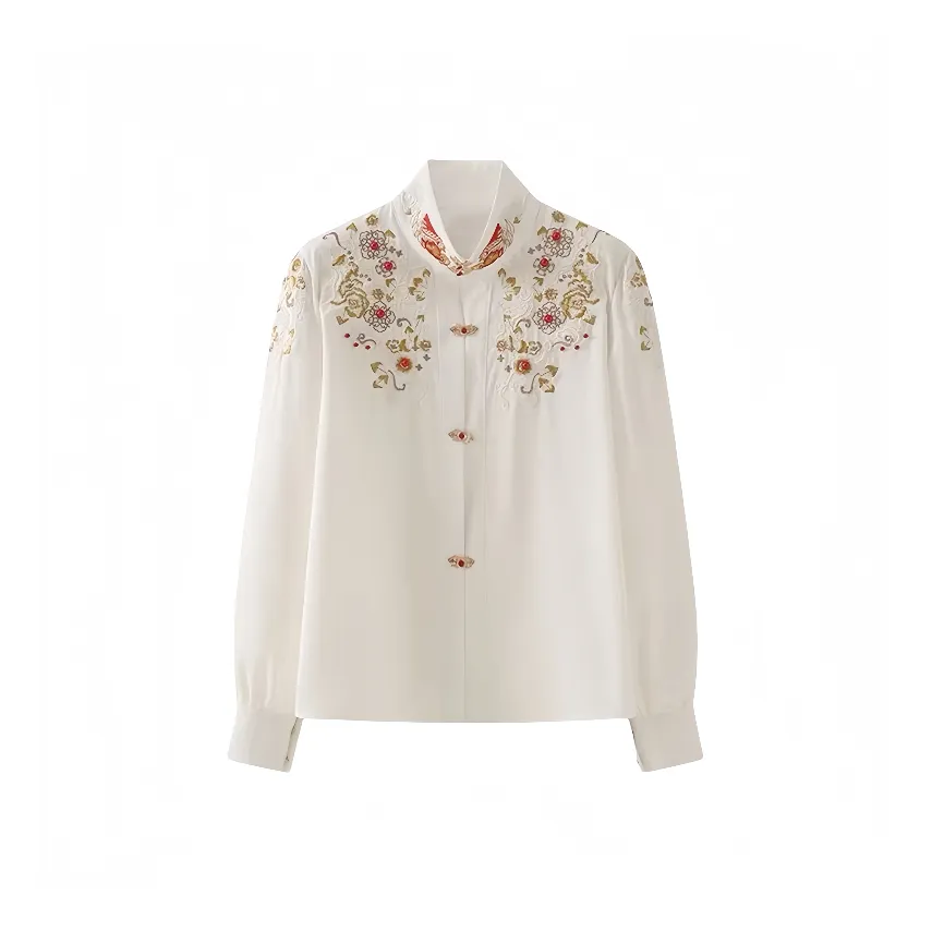 SONDR Рубашка Женская с пуговицей белого цвета