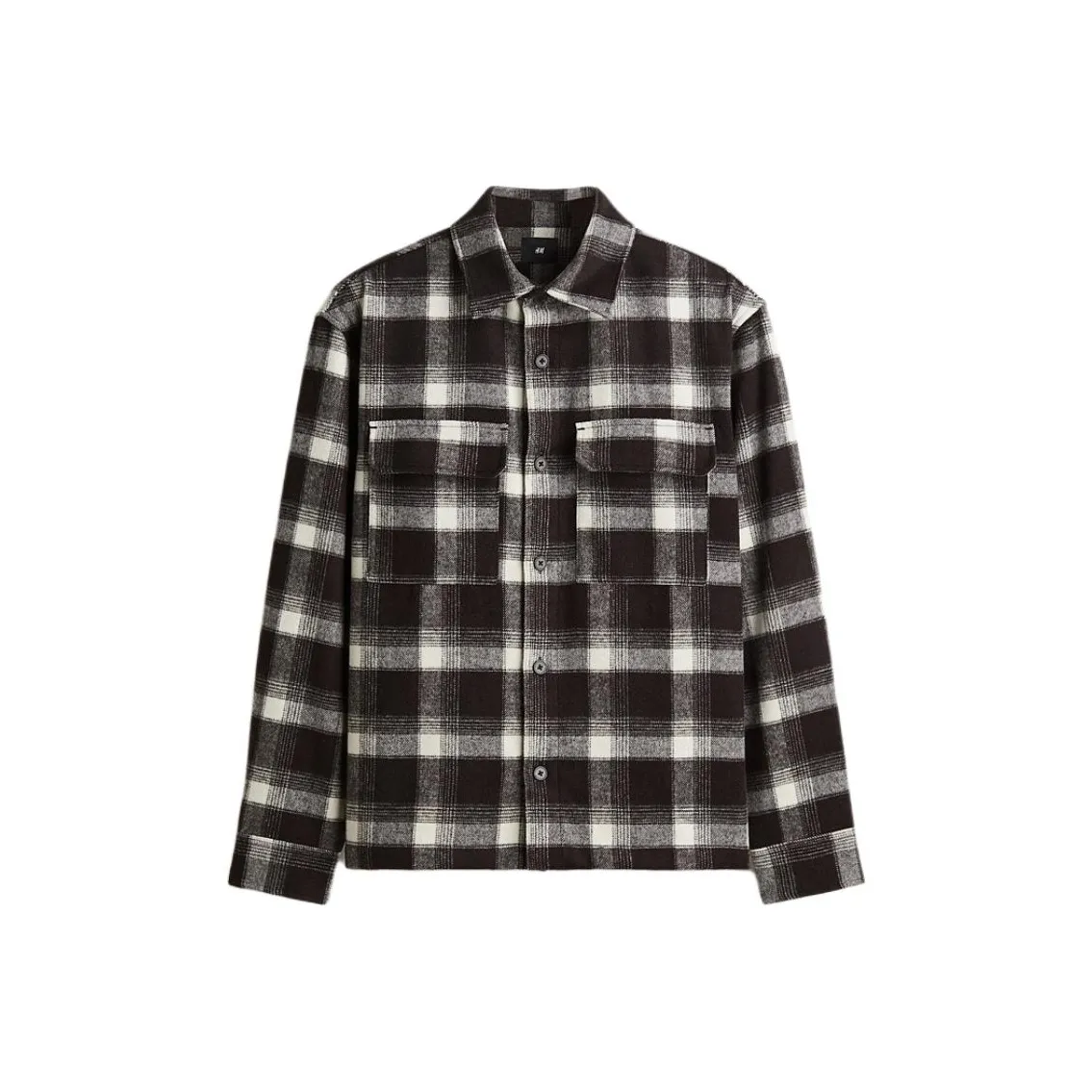 H M Коричневый Клетчатый Мужские Рубашки