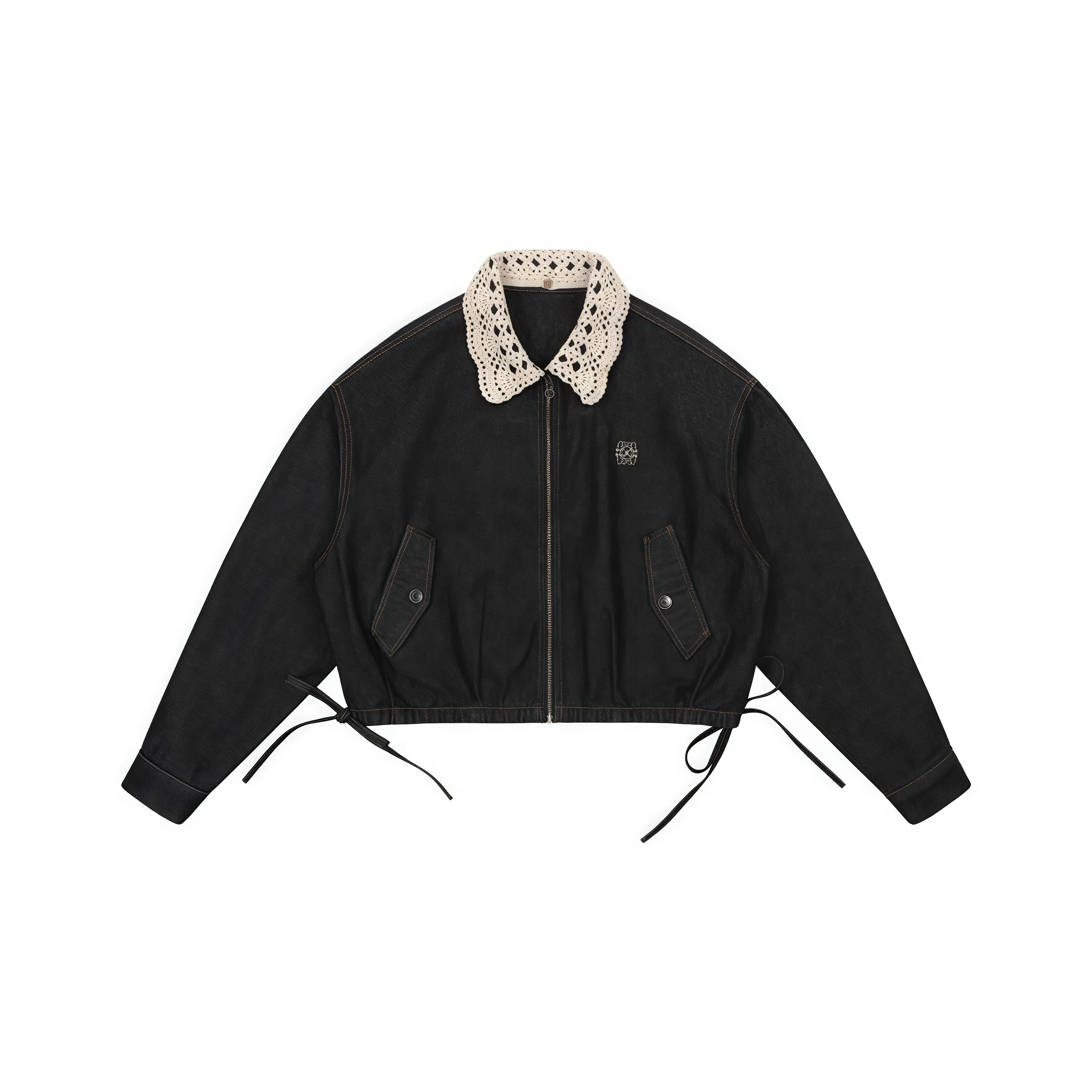 Meanalot Оригинальный Черный Деним Женские Джинсовые Куртки