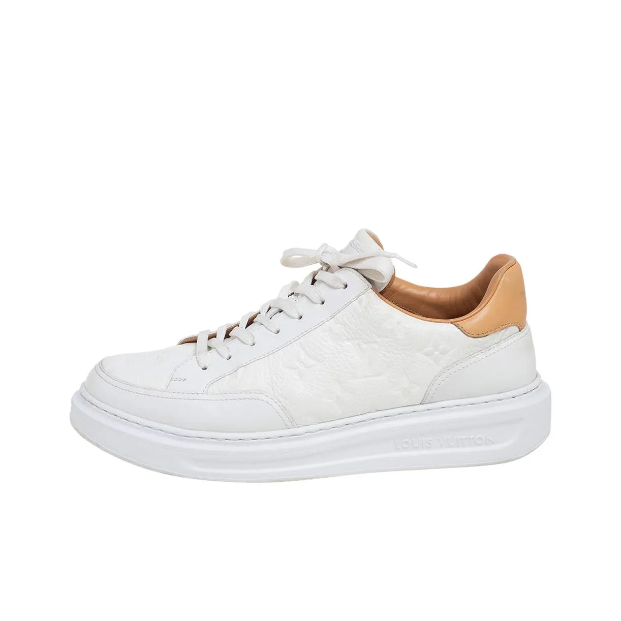 LOUIS VUITTON Beverly Hills Sneakers 'White Monogram With Caramel Top'