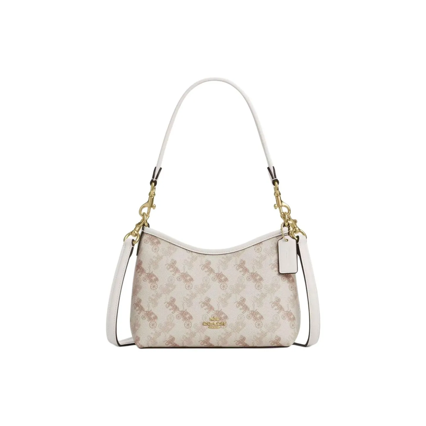 COACH Laurel Искусственная кожа Плечевая сумка Маленькая Женская Экрю