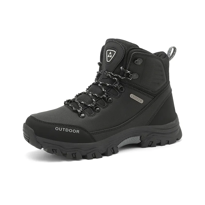 Черные ботинки для альпинизма и туризма с высоким верхом для мужчин с хвостом оленя