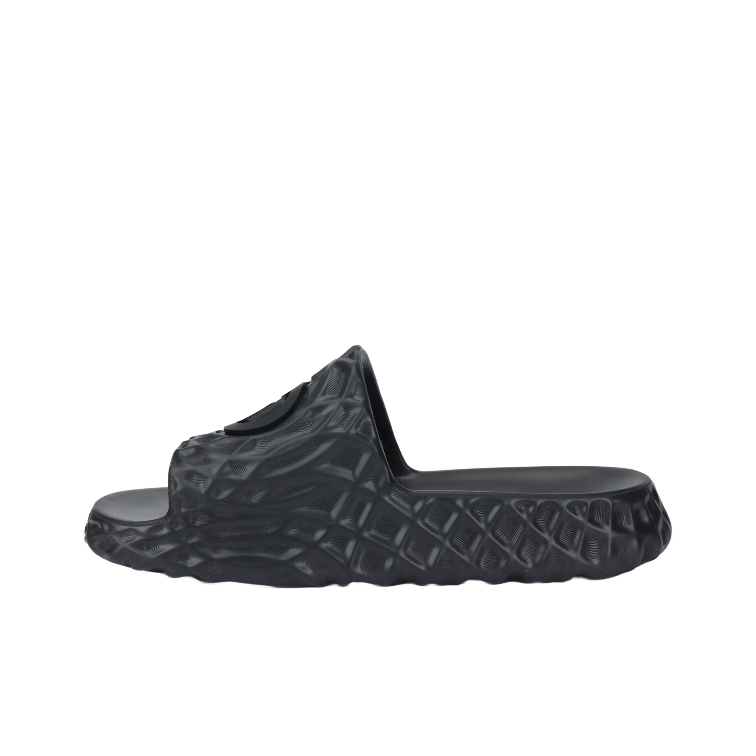 GUCCI Slide Sandal 'Interlocking G   Black Water Ripples'