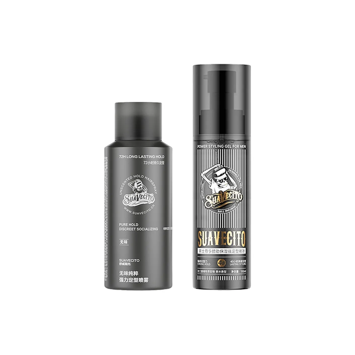 SUAVECITO Schuistyle Без запаха Чистый Гель для укладки волос Extreme Поддержка Hydrating Стайлинг Длинное удержание 100 мл + 180 мл