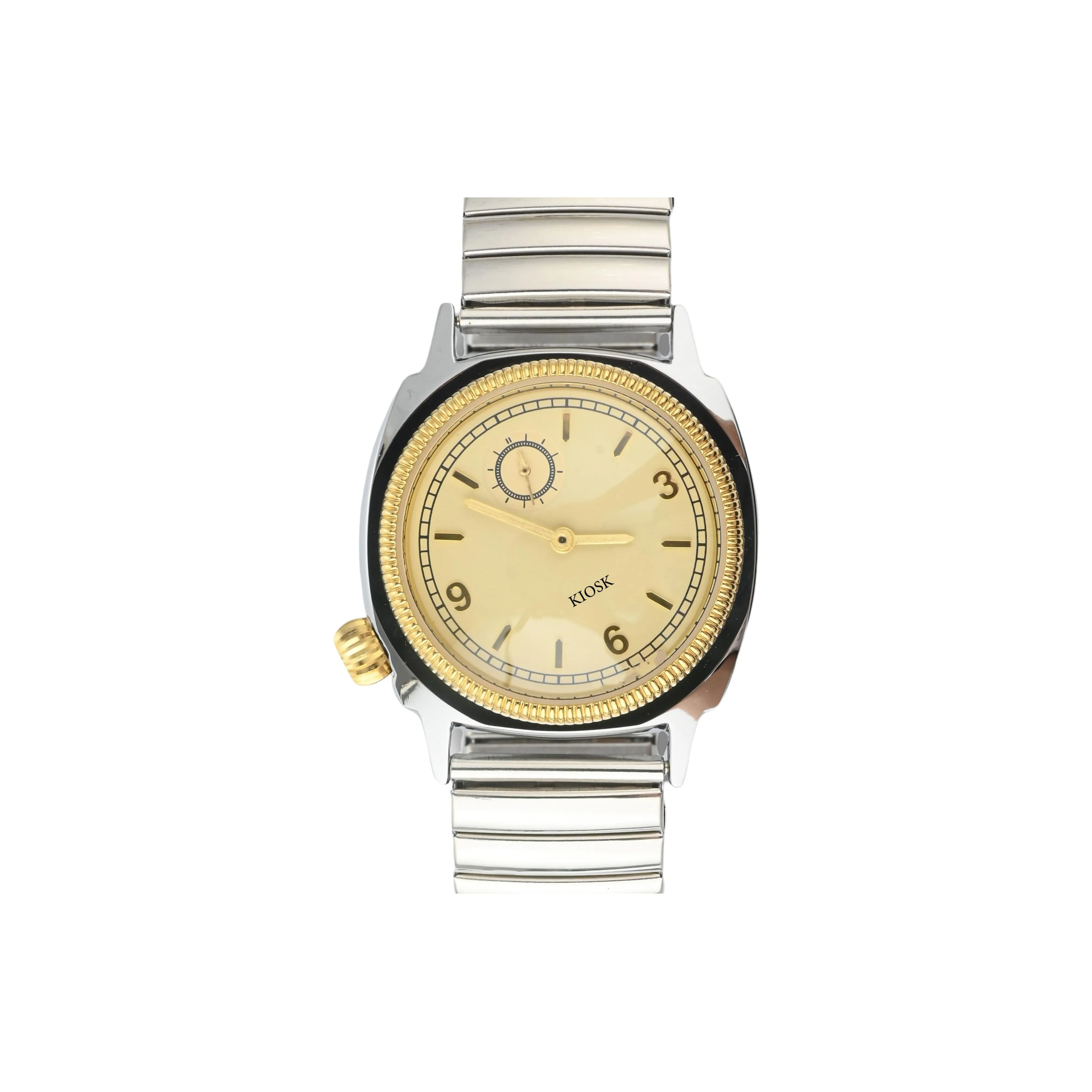 KIOSK Кварцевый механизм ремешок из нержавеющей стали унисекс золотой циферблат