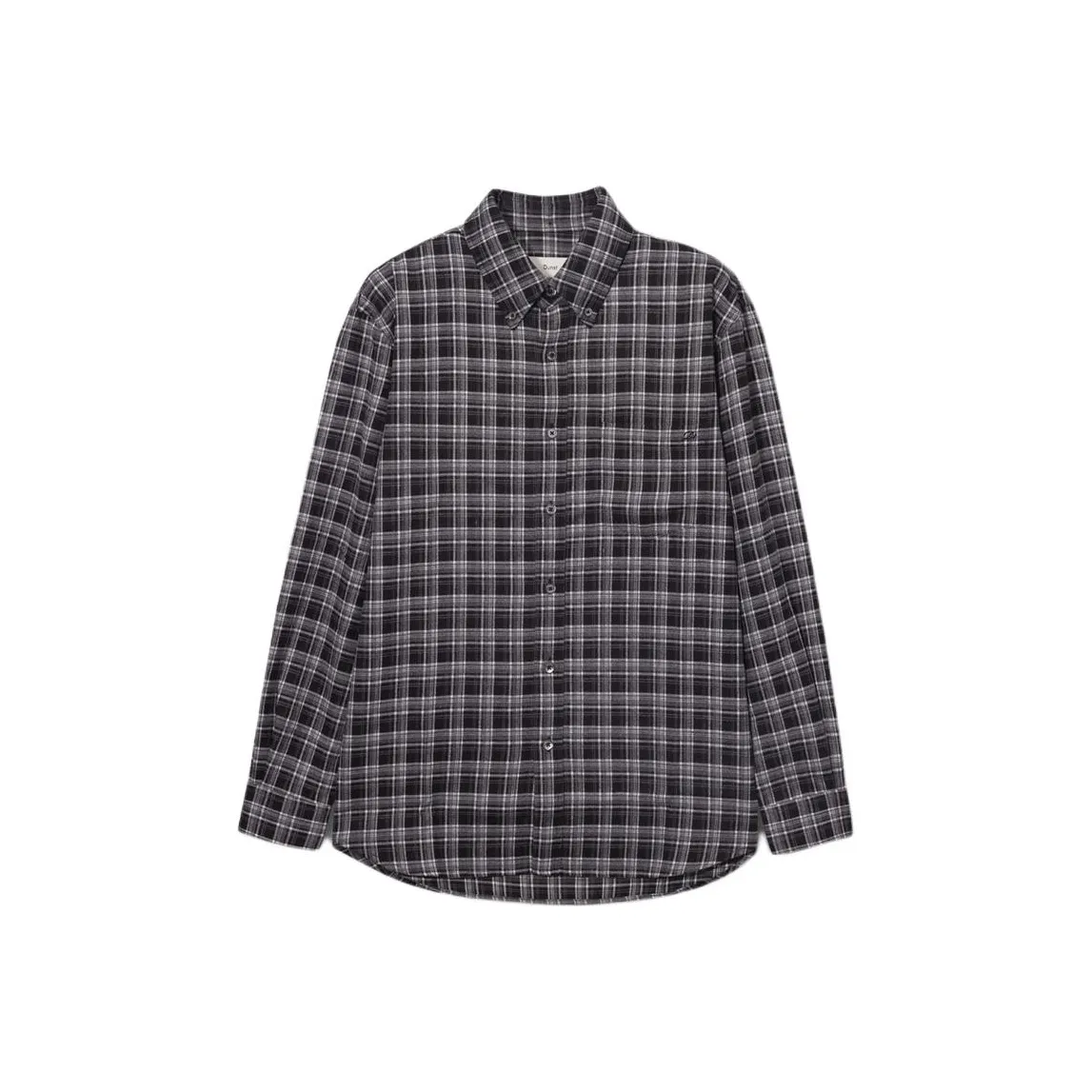 Dunst Унисекс CHECK Фланелевая рубашка Черная рубашка Unisex