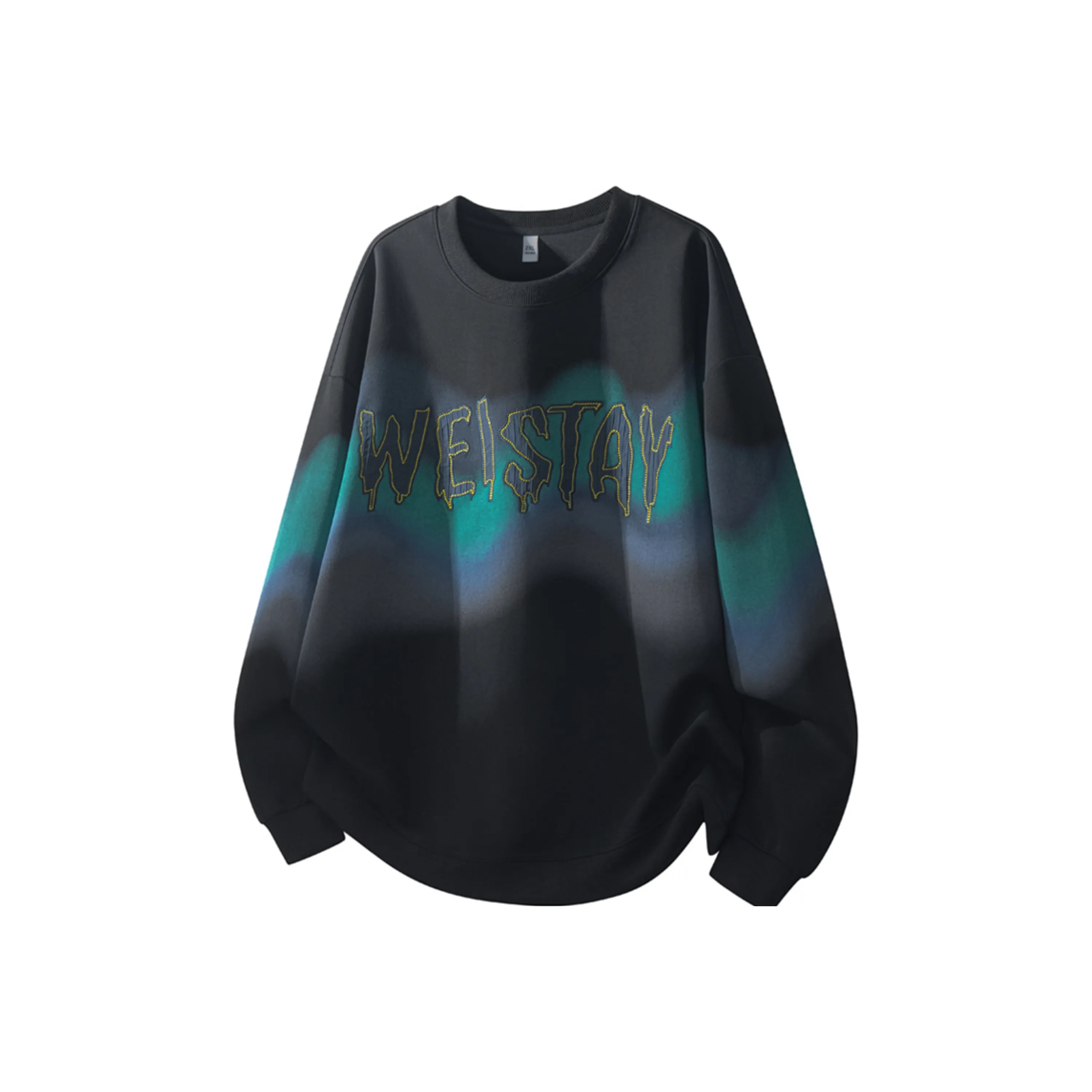 PASOK Цветовой блок Круглый вырез Мужской Подростки Модный Мальчик Толстовка Casual Loose Форма Длинный Sleeved T Рубашка Мужской