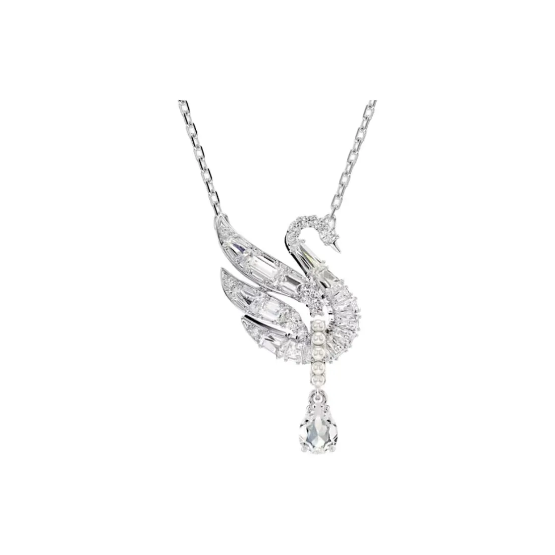 Swarovski Swan Crystal Necklaces Унисекс Белый