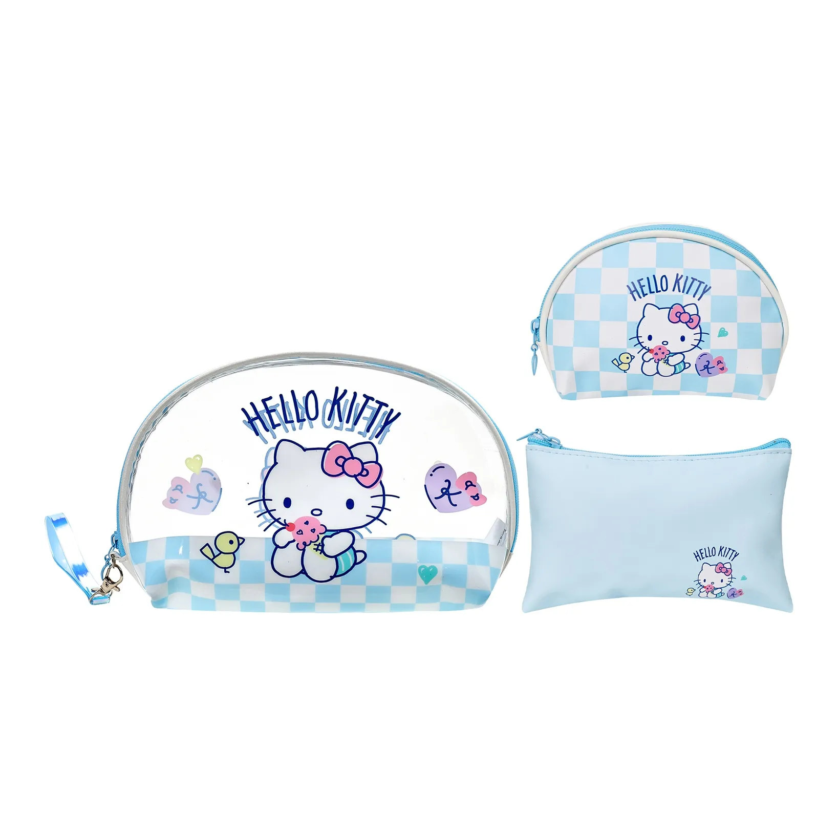 Sanrio Hello Kitty ПВХ Путешественный мешок для хранения Женский Синий