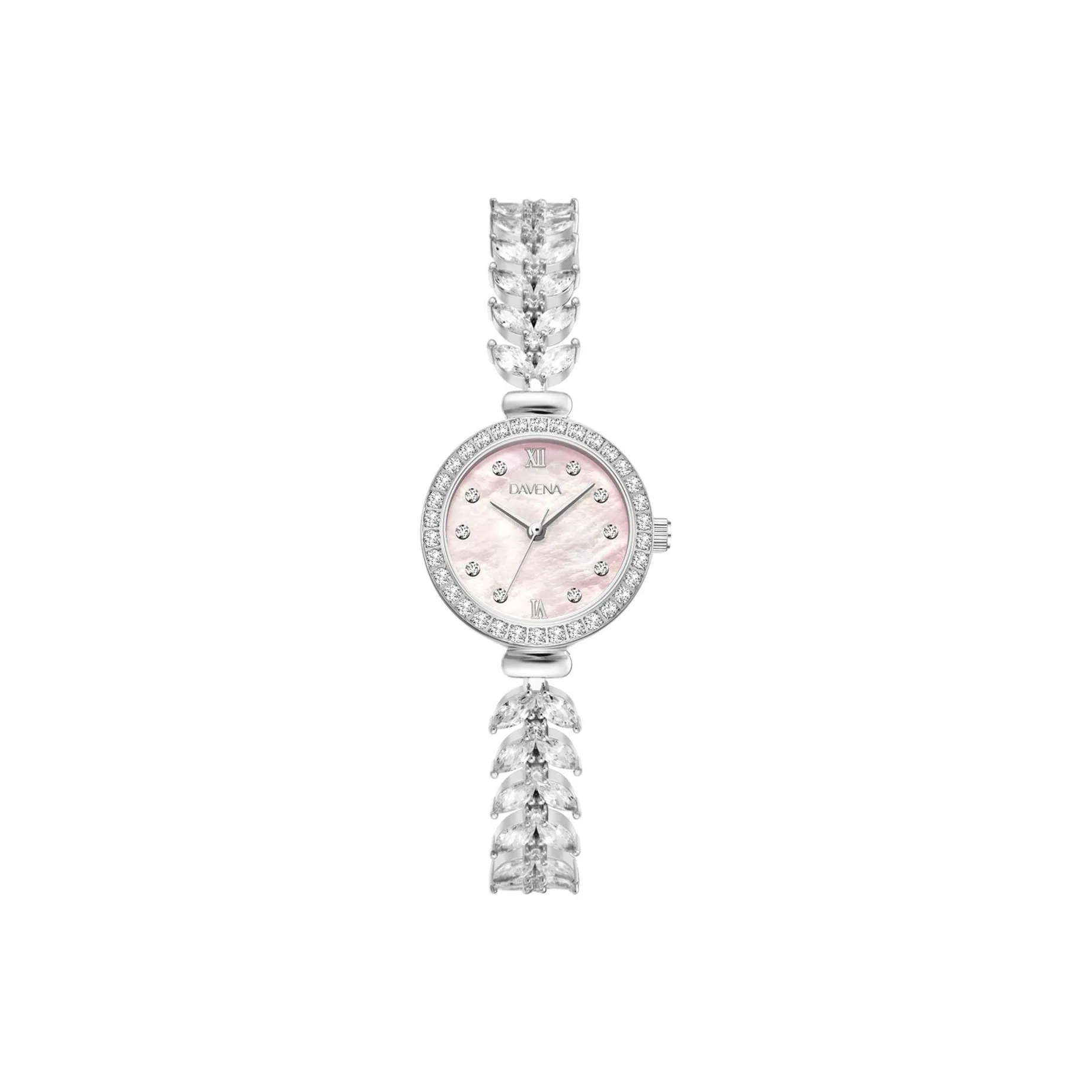 DAVENA Кварцевый механизм Женские часы Shining Adventure Collection 26мм*32мм*8мм Жемчужная раковина Цвет