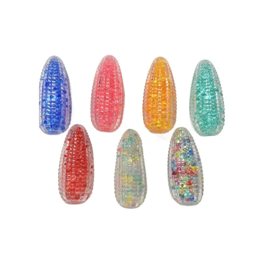 MENGJIMA Цветная глазурь Кристальный Кукуруза Сжатый игрушка