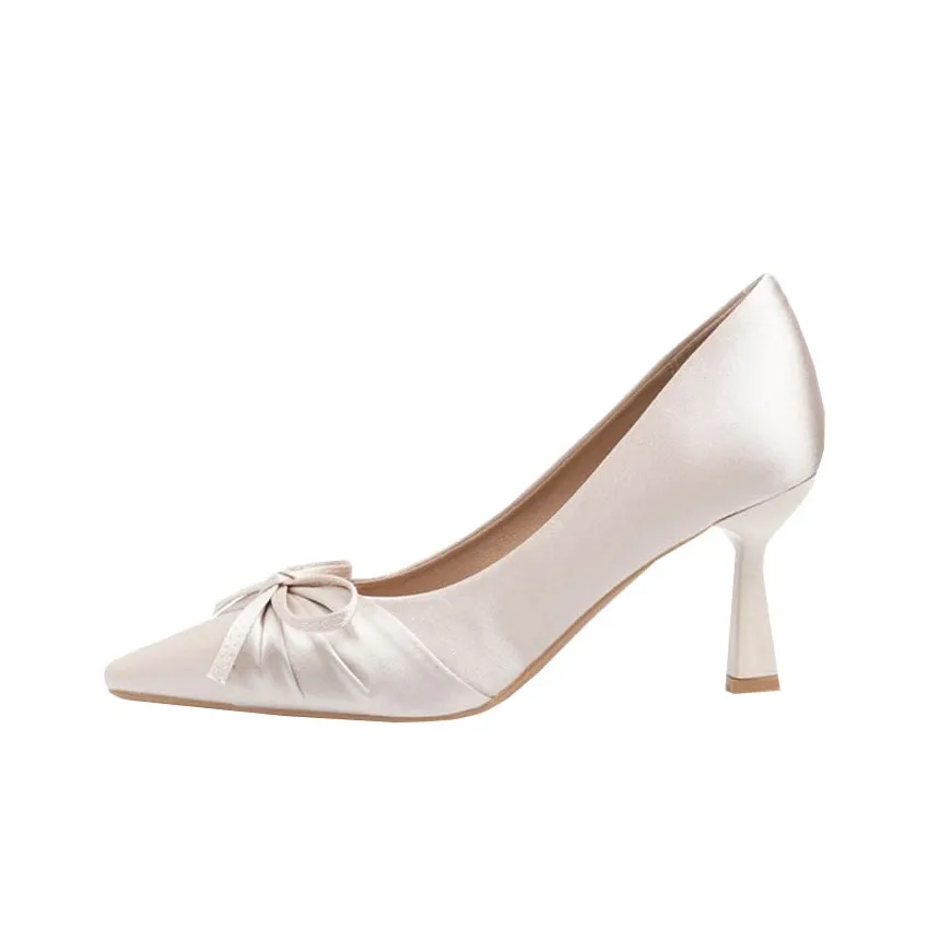 CAOT Высокие каблуки Ecru 5 см Женские