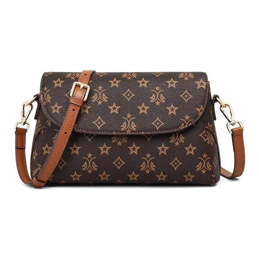 Crtnzo Kroez Сумка через плечо из синтетической кожи стандартная женская кофейного цвета