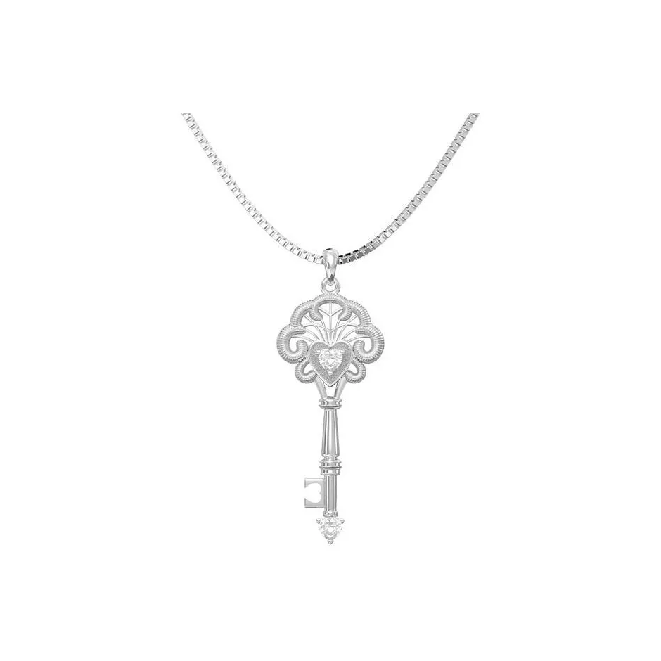 SUN HUNTER Медное покрытие белый золото + циркон ожерелья женский серебряный