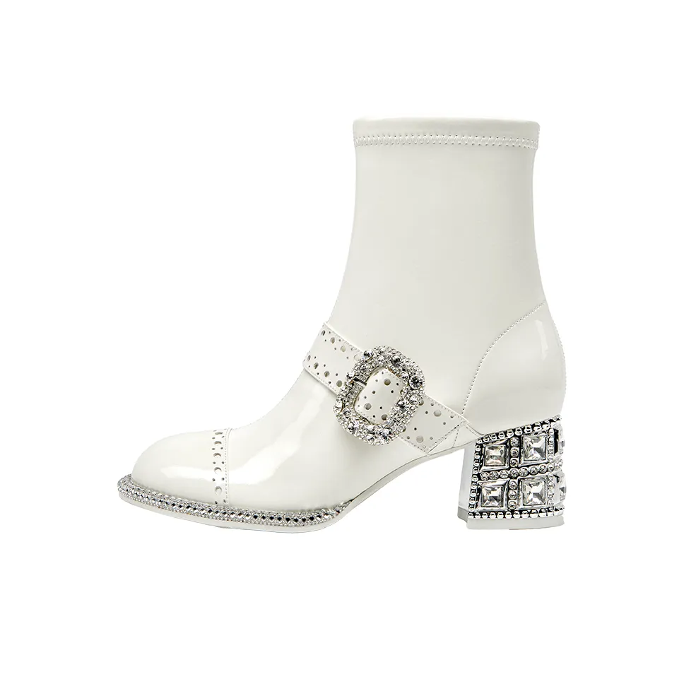 SHOESZOOO Стильные высокие каблуки Crew ботильоны 6 см женские