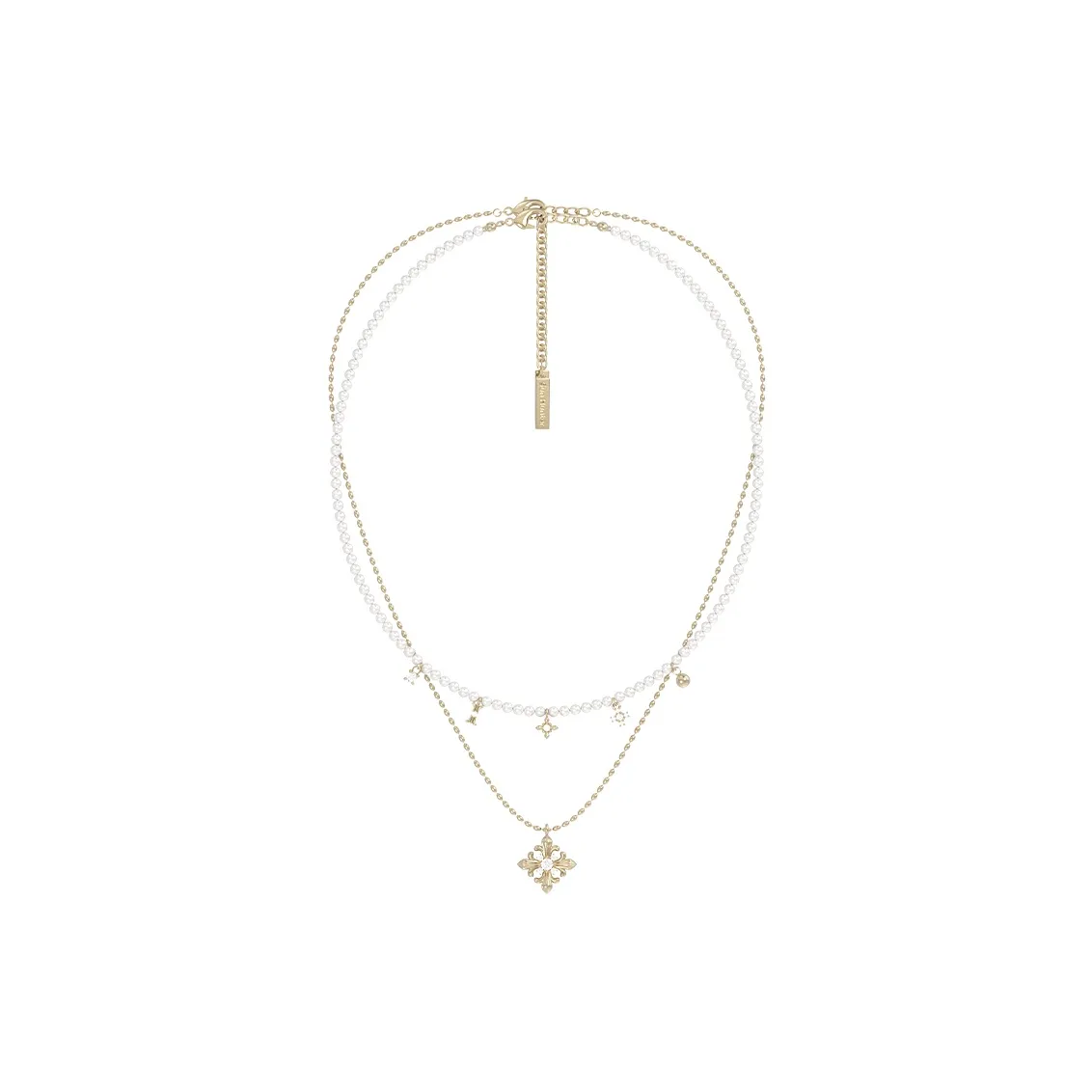 SUN HUNTER Циркон Ожерелья Женские Свет Титан + Жемчужно-белый