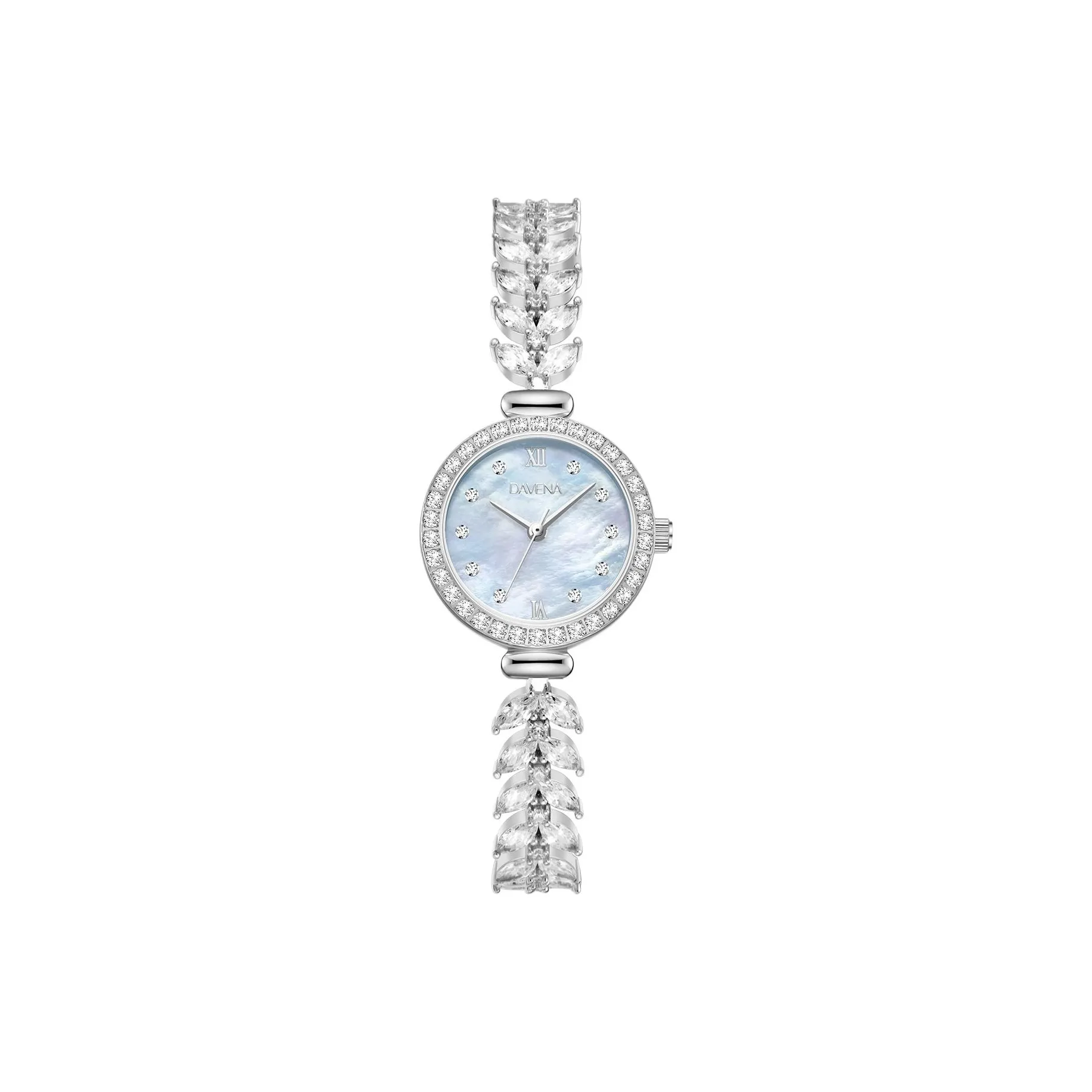 DAVENA Shining Adventure Collection Кварцевый механизм Стальной ремешок Часы Женские Жемчужная раковина Циферблат