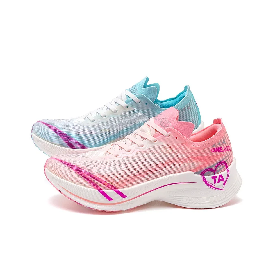 ONEMIX Run Cool Беговые кроссовки Унисекс Несоответствующие цвета Синий Розовый Белый